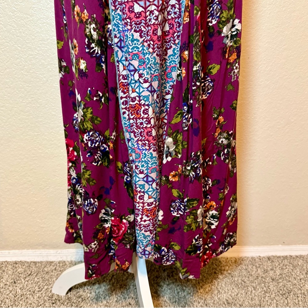 Sundance Tessarae Floral Boho Maxi Dress Maroon Size 6 - Picture 5 of 15